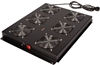 Picture of Roline 19" roof fan unit with 6 fans, ON/OFF for server rack black