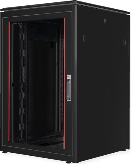 Picture of Roline 19-inch Network Cabinet Pro 22 U, 800x800 WxD glass door black