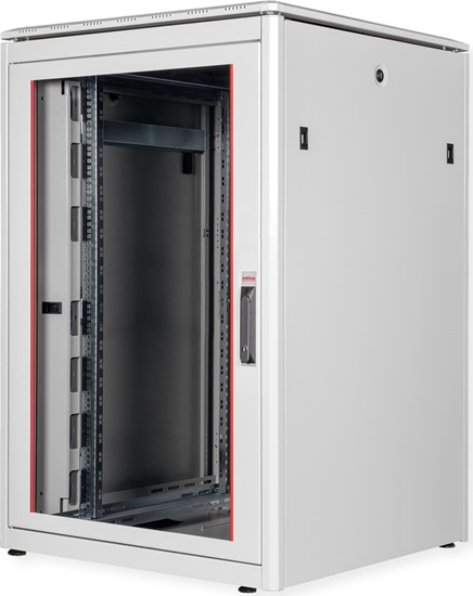 Picture of Roline 19-inch Network Cabinet Pro 22 U, 800x800 WxD glass door grey