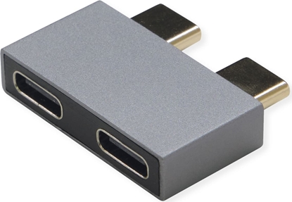Attēls no Roline Adapter, USB 3.2 Gen 2, 2x USB Type C - 2x USB A, M/F, silver