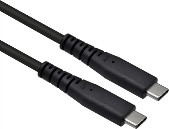 Изображение Roline Cable USB4 Gen3x2, with Emark, C–C, M/M, 8K UHD-2, 80Gbit/s, 240W, black, 0.5 m