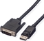 Picture of Roline DisplayPort Cable, DP-DVI (24+1), LSOH, M/M, black, 1 m