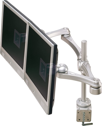 Attēls no Roline Dual LCD Monitor Arm, Desk Clamp, 4 Joints