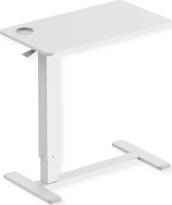 Изображение Roline Gas Spring Side Table / Workstation, height-adjustable, hidden casters, white