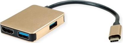 Изображение Roline GOLD USB Type C Docking Station, 4K HDMI, 2x USB 3.2 Gen 1 ports, 1x USB Type C PD (Power Delivery)