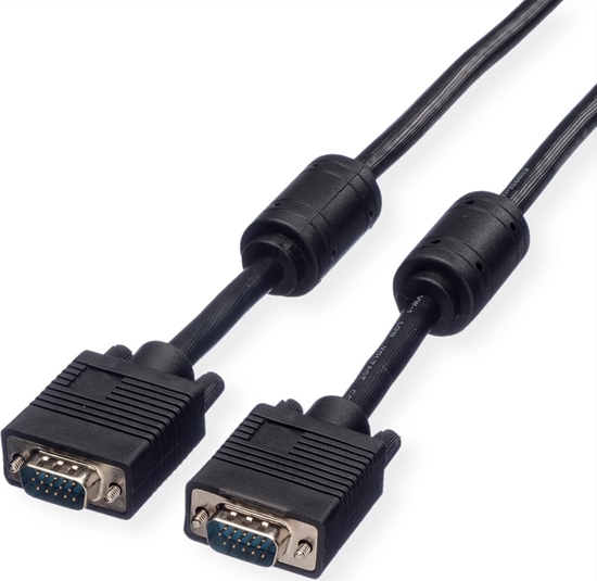 Изображение Roline HQ VGA Cable + Ferrite + DDC, HD15, M/M, 2 m