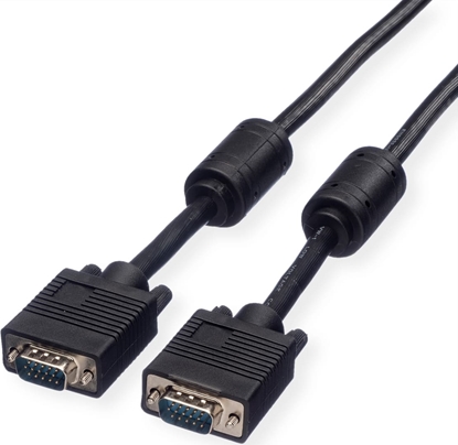 Picture of Roline HQ VGA Cable + Ferrite + DDC, HD15, M/M, 3 m
