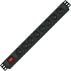 Picture of Roline PDU for Cabinet, 8x socket, 45°, 16A, with Switch, UTE Version, black, 2 m