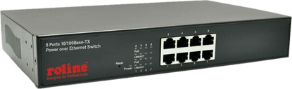 Attēls no Roline PoE Fast Ethernet Switch, 8 Ports (8x PoE)