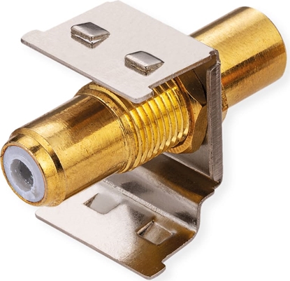 Изображение Roline RCA Keystone Coupler, Metal, Shielded, white