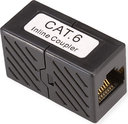 Изображение Roline RJ-45 Modular Coupler, Cat.6 (Class E), UTP, black, 25pcs.