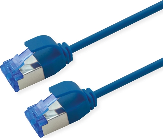 Изображение Roline S/FTP Patch Cord Cat.6A / Class EA, LSOH, Slim, PoE, blue, 3 m