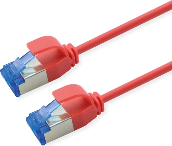 Изображение Roline S/FTP Patch Cord Cat.6A / Class EA, LSOH, Slim, PoE, red, 0.3 m