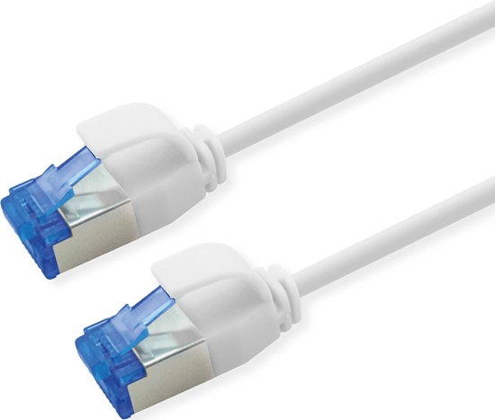 Изображение Roline S/FTP Patch Cord Cat.6A / Class EA, LSOH, Slim, PoE, white, 3 m