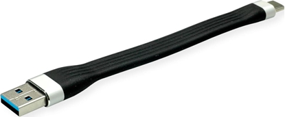 Изображение Roline USB 3.2 Gen 1 Silicone Cable, A-C, M/M, black, 11 cm