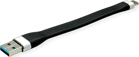 Изображение Roline USB 3.2 Gen 1 Silicone Cable, A-C, M/M, black, 11 cm