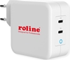 Изображение Roline USB Wall Charger Euro Plug, 2 Ports, 2x C (PD), 100W, GaN