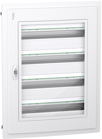 Изображение Rozdzielnica PrismaSeT XS 3x24 PSXS-4-24-PT-P podtynkowa drzwi przezroczyste IP40 IK09 LVSXP424