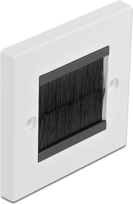 Attēls no Rozetes nosegplāksne 86x86mm ar kabeļu izvadu, Delock