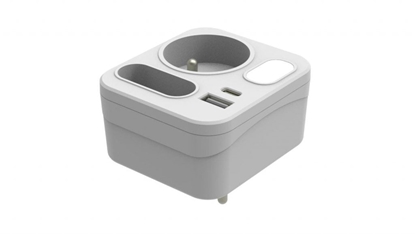 Attēls no adowarka Düwi Rozganik MARINA 2x USB (A+C) PD 20W ze wiatekiem nocnym orientacyjnym szybkie adowanie / 34110
