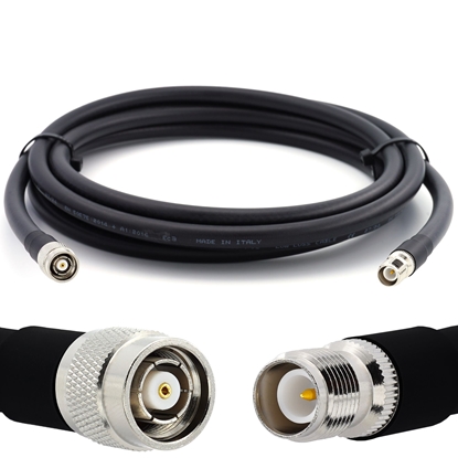 Attēls no RP-TNC Male to RP-TNC Female 5m Flexible Coaxial Cable — LMR400 UF UltraFlex equivalent
