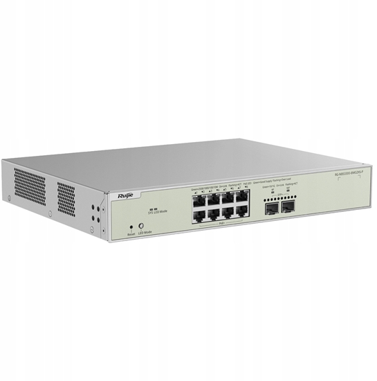 Изображение Ruijie Reyee RG-NBS3300-8MG2XS-P| Switch Zarzdzalny, 10 portów, 8x2,5GE,8xPoE+, 240W, 2xSFP+, Rack, L2+, Cloud