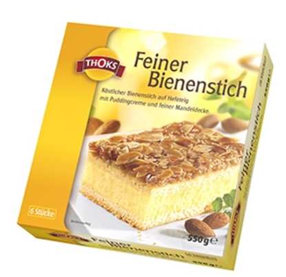 Attēls no Saldēta kūka THOKS "Bienenstich", ar mandelēm, 6x91g