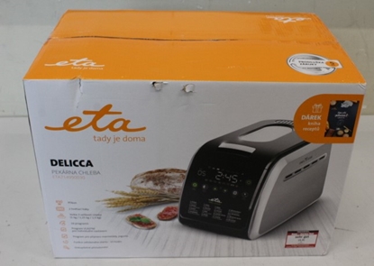 Attēls no SALE OUT. ETA | Bread maker | Delicca II ETA714990030 | Power 850 W | Number of programs 12 | Display Yes | Black/Stainless steel | DAMAGED PACKAGING