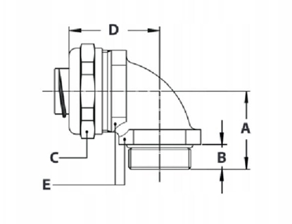 Attēls no Schneider Electric Dawik do peszla Anaconda typ FCC DN 32 IP65 90 M32x1,5 712.932.4