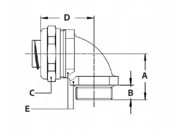 Picture of Schneider Electric Dawik do peszla Anaconda typ FCC DN 32 IP65 90 M32x1,5 712.932.4