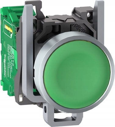 Attēls no Schneider Electric Harmony XB4R Gówka bezprzewodowego i bezbateryjnego przycisku z nadajnikiem Zielona Metalowa ZB4RTA3