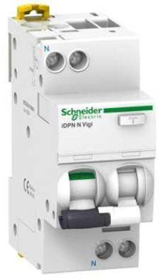 Изображение Schneider Wycznik rónicowo-prdowy z czonek nadprdowym 20A 30mA typ AC 1-polowy +N - A9D31620