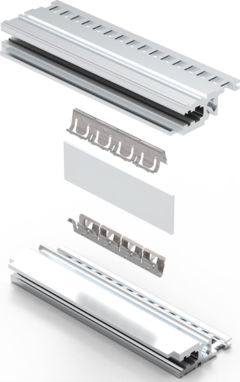 Picture of Schroff EMC Shielding Kit, Between Horizontal Rails, Stainless Steel, 84 HP