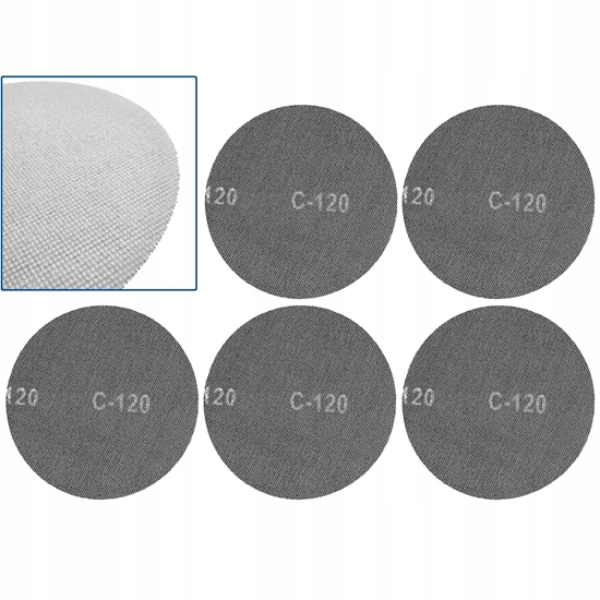 Picture of Siatka cierna na rzep 225mm P120 (5/250)