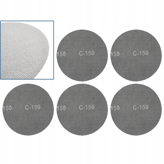 Picture of Siatka cierna na rzep 225mm P150 (5/250)