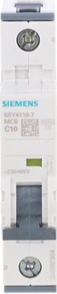 Attēls no Siemens Wycznik nadprdowy 1P C 10A 10kA AC 5SY4110-7
