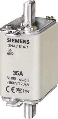 Attēls no Siemens Wkadka topikowa NH00 35A gG 500V wersja standard zaczepy nieizolowane 3NA3814-7