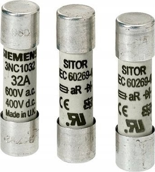 Picture of Siemens Wkadka topikowa SITOR cylindryczna 32A aR 600VAC / 400VDC 3NC1032
