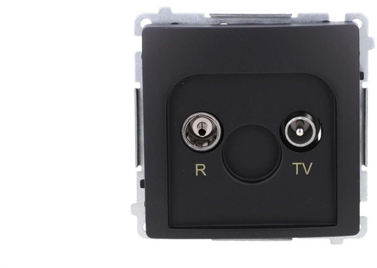 Picture of Kontakt-Simon Simon Basic Gniazdo antenowe R-TV kocowe, separowane (modu), 1x wejcie: 5862 MHz czarny BMZAR1/1.01/49