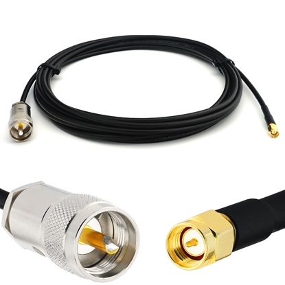 Picture of SMA Male to PL259 5m UHF RG58/U Coaxial Cable