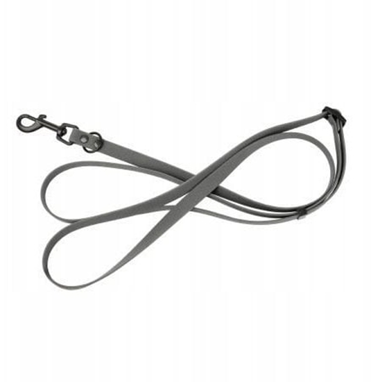 Picture of Smycz dla psa 3w1 z wytrzymaej gumy, szara, 16mm/1,00-1,80 m