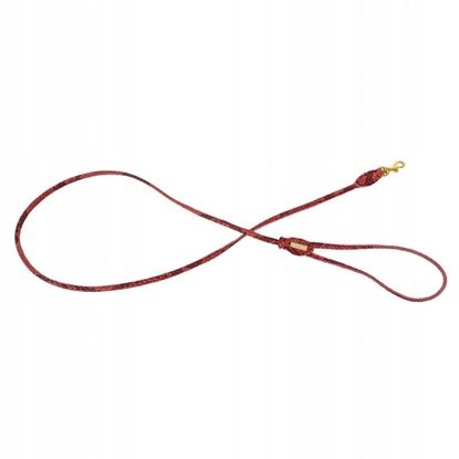 Picture of Smycz dla psa okrga, Serpente, czerwona, skórzana mosidz, 8mm/120cm