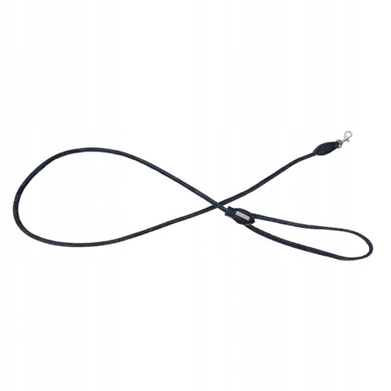 Picture of Smycz dla psa okrga, Serpente, granatowa, skórzana nikiel, 6mm/120cm