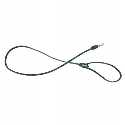 Picture of Smycz dla psa okrga, Serpente, zielona, skórzana nikiel, 6mm/120cm