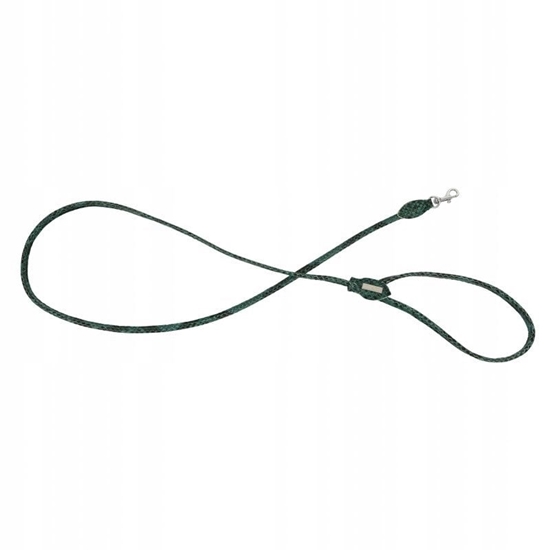 Picture of Smycz dla psa okrga, Serpente, zielona, skórzana nikiel, 6mm/120cm