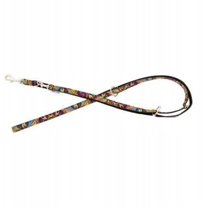 Picture of Smycz dla psa, wzór picasso, regulowana, tama polipropylenowa, 20mm/220cm czarna