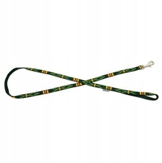 Picture of Smycz dla psa, zielona, wzór etniczny, tama polipropylenowa, 16mm/120cm