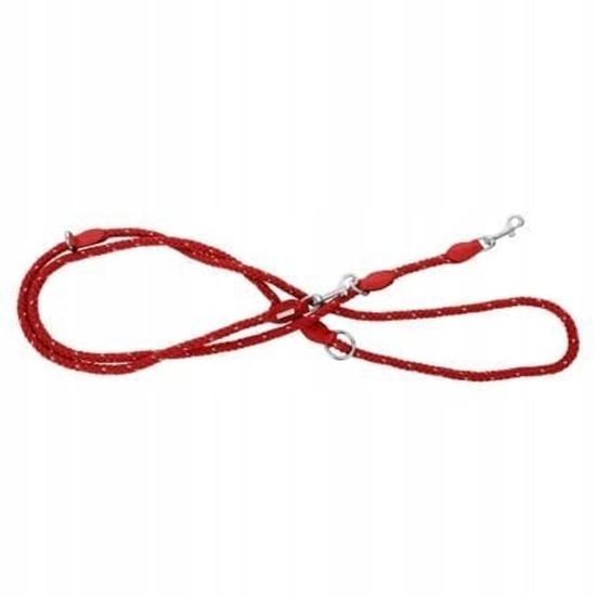 Picture of Smycz regulowana dla psa, Rope, czerwona, sznur odblaskowy, 120cm/6mm