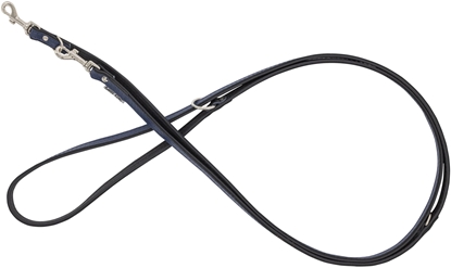 Picture of Smycz regulowana skórzana dla psa, granatowy/czarny, M-L, 20mm/200cm
