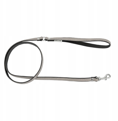 Picture of Smycz skórzana dla psa, szary/czarny, M-L, 20mm/120cm